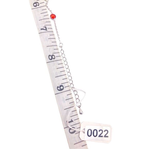 Dainty silver multi colored gem bracelet - Picture 4 of 4